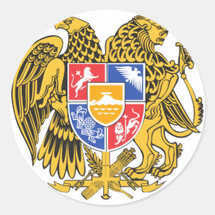 armenia emblem classic round sticker