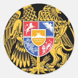 armenia emblem classic round sticker