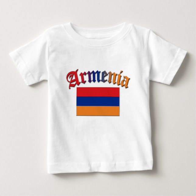 Armenia Flag 3 Colour Baby T-Shirt (Front)