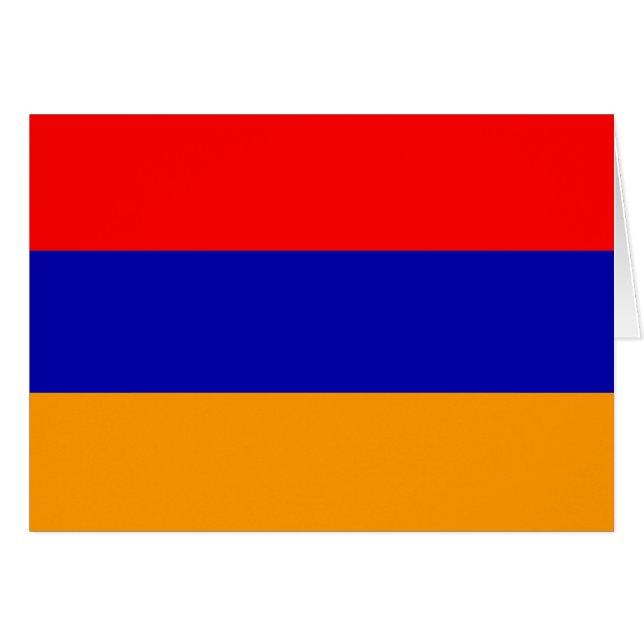 Armenia Flag Card (Front Horizontal)