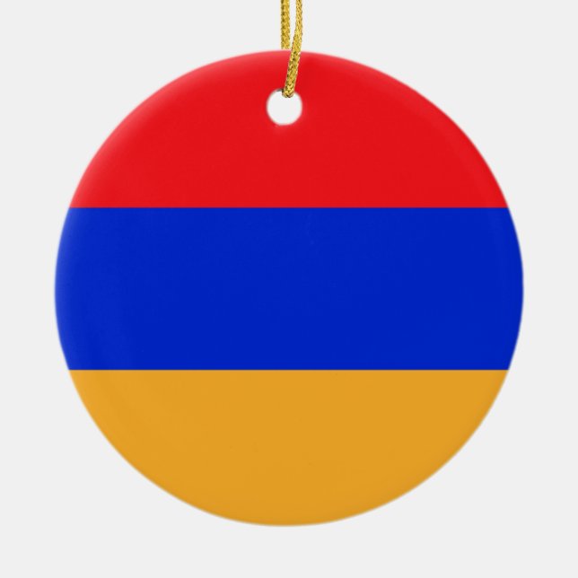Armenia flag ceramic ornament (Front)