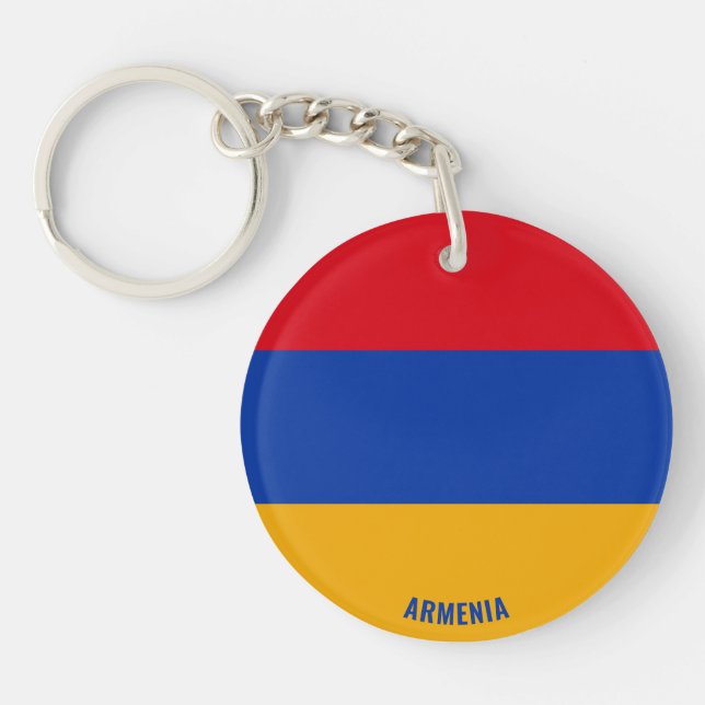 Armenia Flag Charming Patriotic Key Ring (Front)
