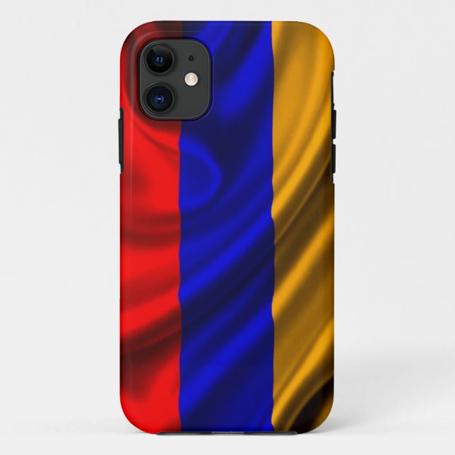 Armenia Flag Fabric Case-Mate iPhone Case (Back)
