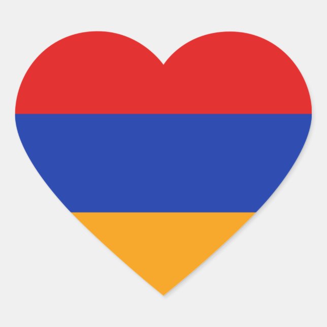 Armenia Flag Heart Sticker (Front)