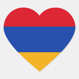 Armenia Flag Heart Sticker