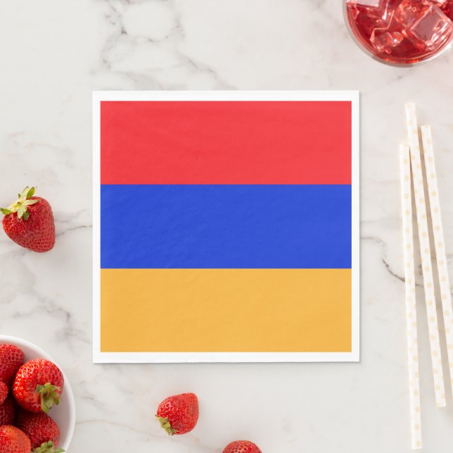 Armenia flag napkin (Insitu)