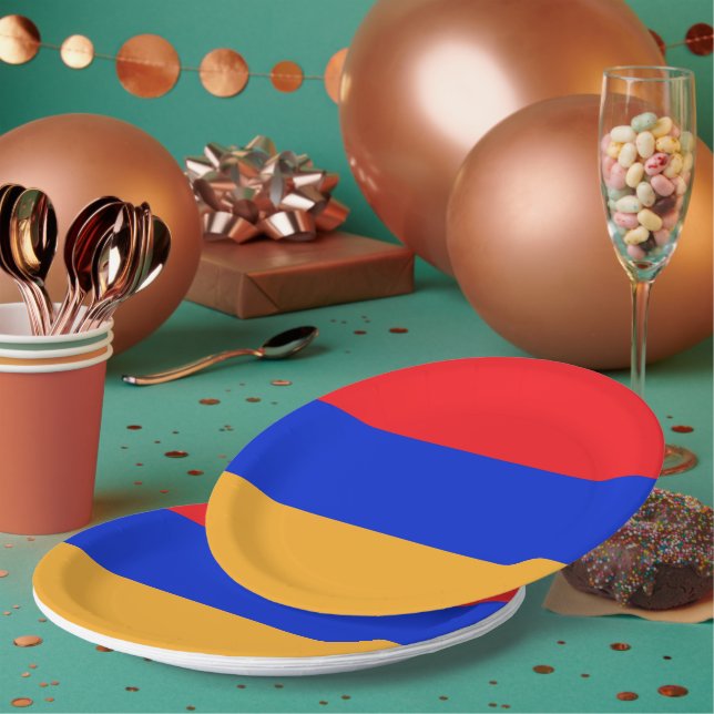 Armenia flag paper plate (Multi)