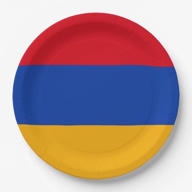 Armenia Flag Paper Plate (Front)
