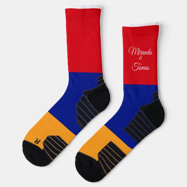 Armenia Flag Personalised Socks (Left)