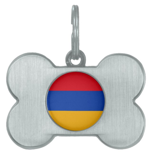 Armenia Flag Pet Name Tag (Front)