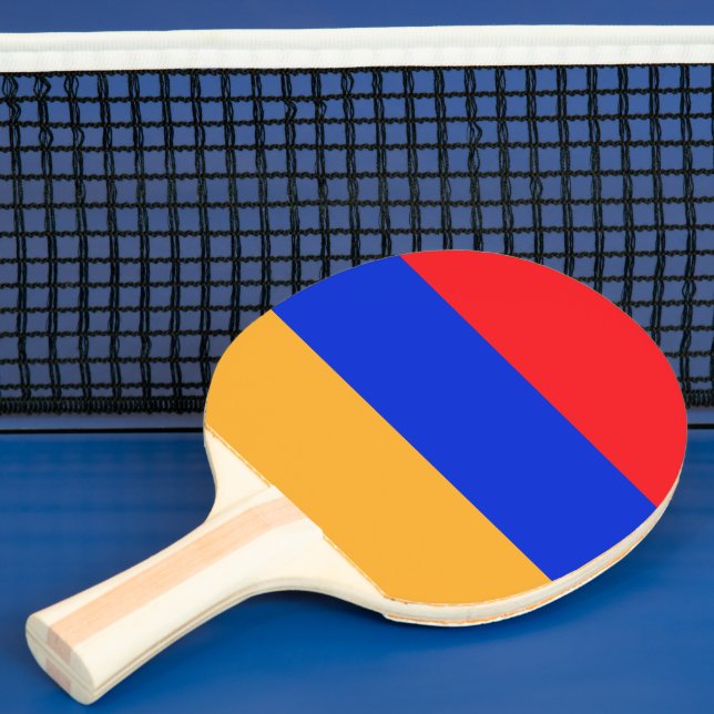 Armenia flag ping pong paddle (Insitu)