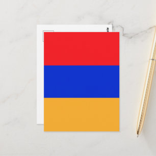 Armenia flag postcard