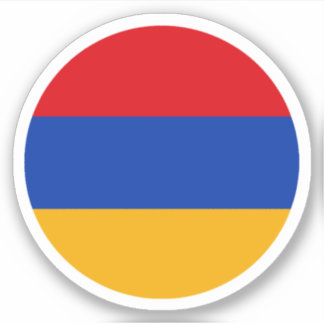 Armenia Flag Round Sticker