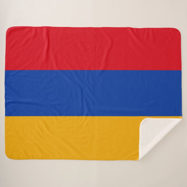 Armenia Flag Sherpa Blanket (Front (Horizontal))