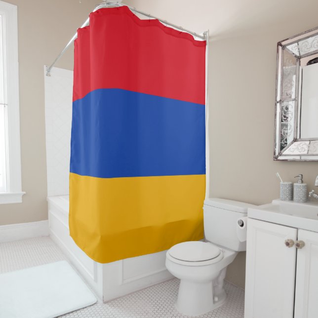 Armenia Flag Shower Curtain (In Situ)