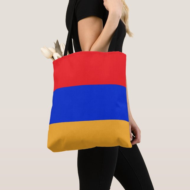 Armenia flag tote bag (Close Up)