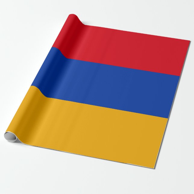 Armenia Flag Wrapping Paper (Unrolled)