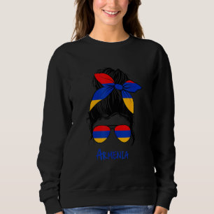 Armenia Girl Armenian girl Armenia woman flag Sweatshirt