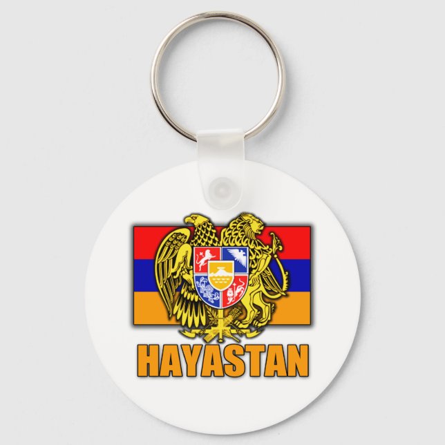 Armenia Hayastan Coat of Arms Key Ring (Front)