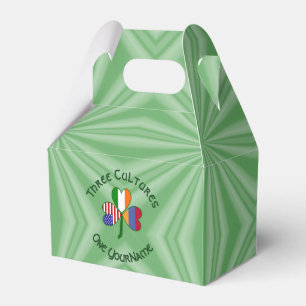 Armenia Ireland USA Shamrock Flag Personalise Favour Box