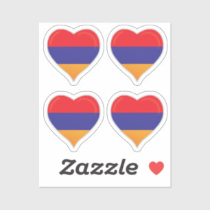 Armenia love flag pride heart sticker