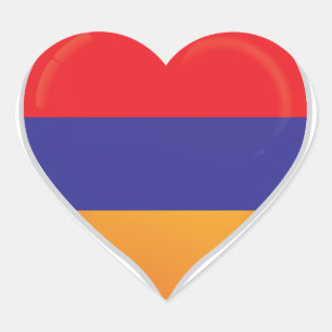 Armenia love flag pride heart sticker