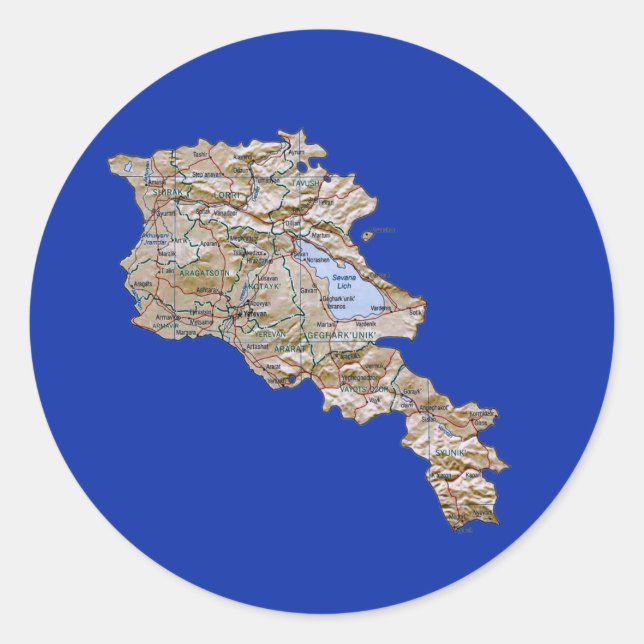 Armenia Map Sticker (Front)