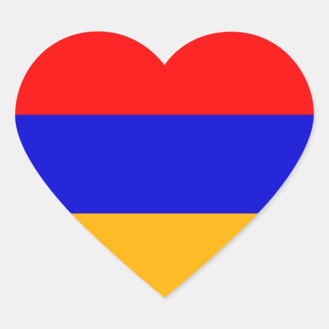 Armenia National Flag Heart Sticker (Front)