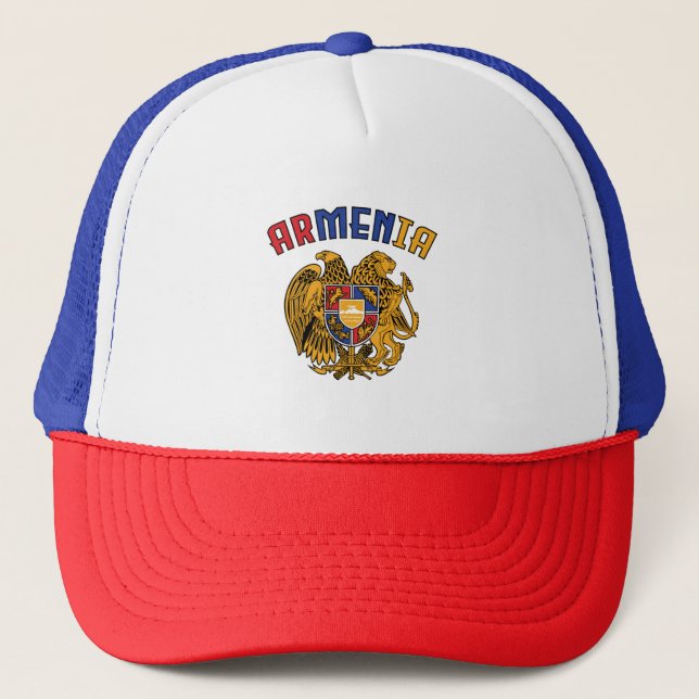 Armenia pride Flag Coffee Mug T-Shirt Trucker Hat (Front)