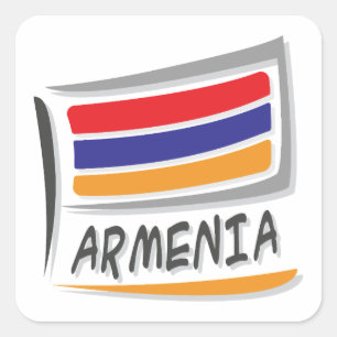 Armenia Pride X Flag Square Sticker