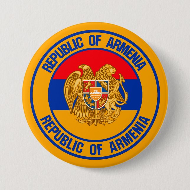 Armenia Round Emblem 7.5 Cm Round Badge (Front)