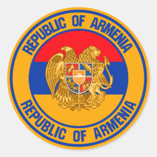 Armenia Round Emblem Classic Round Sticker