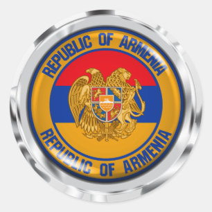 Armenia Round Emblem Classic Round Sticker