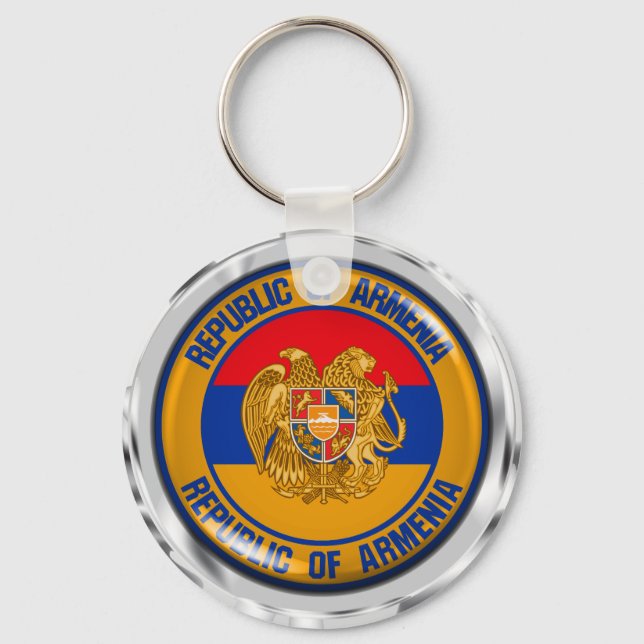 Armenia Round Emblem Key Ring (Front)