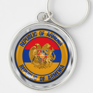 Armenia Round Emblem Key Ring