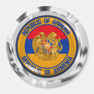 Armenia Round Emblem Magnet