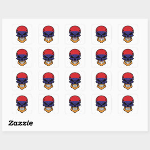 Armenia Smiling Skull Flag Square Sticker