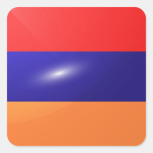 Armenia square glossy flag sticker