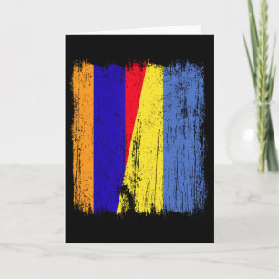 Armenia Ukraine Half Flag Armenian Ukrainian Herit Card