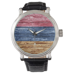 Armenia wooden flag watch