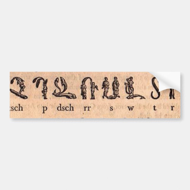 Armenian Alphabet Bumper Sticker (Front)