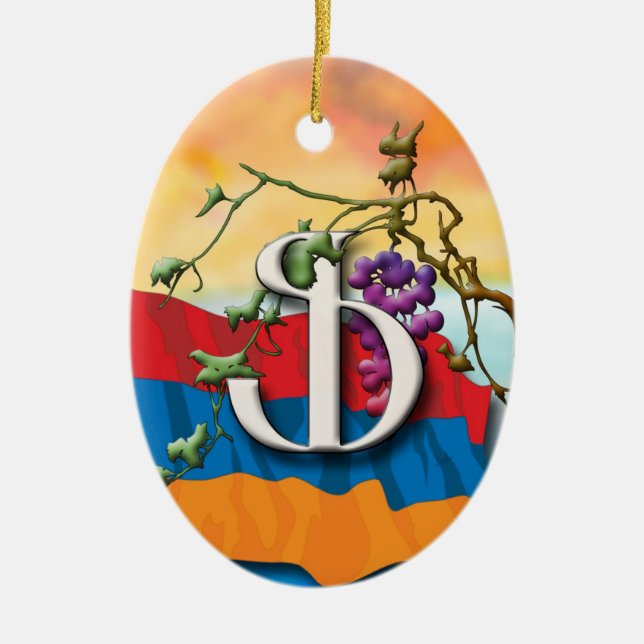 Armenian Alphabet Initials 'Fe' Ornament (Front)