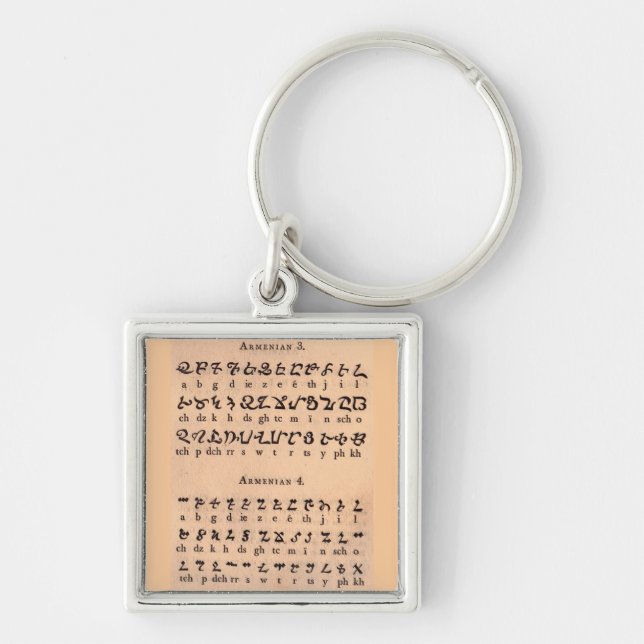 Armenian Alphabet Key Ring