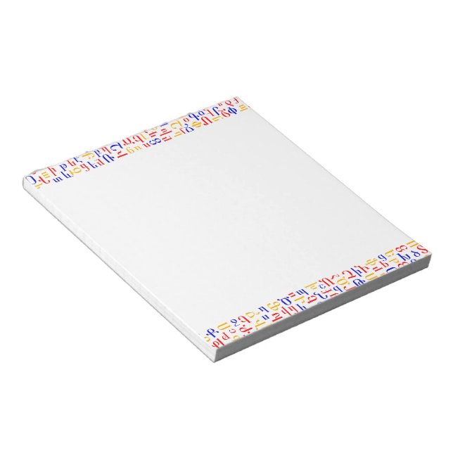 Armenian alphabet notepad (Angled)