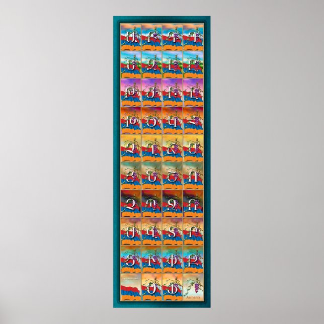 Armenian Alphabet Seasons Poster (Front)