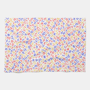Armenian alphabet tea towel