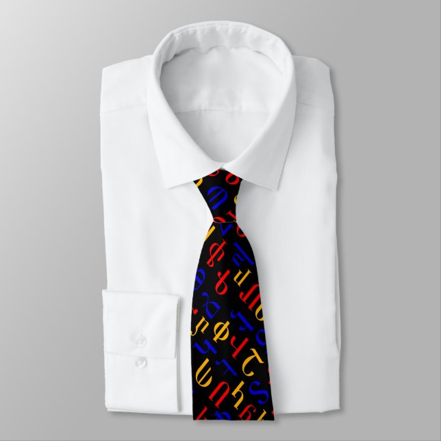 Armenian alphabet tie (Tied)