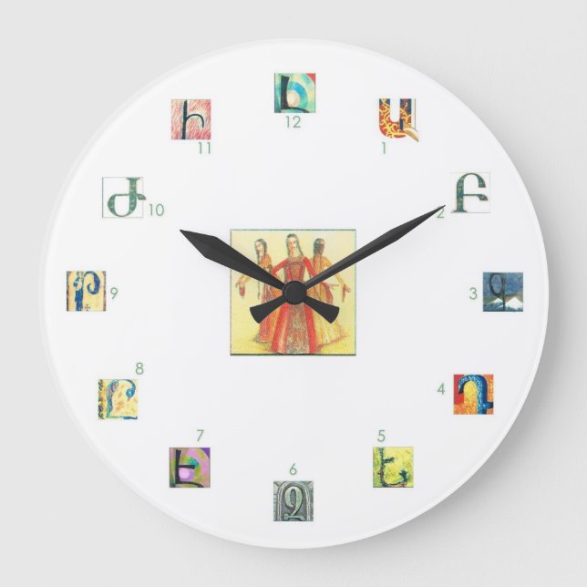 Armenian Alphabet Wall Clock (Front)