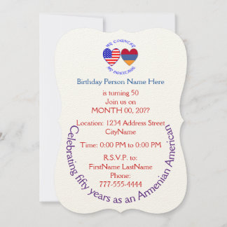 Armenian American Country Heritage Invitation