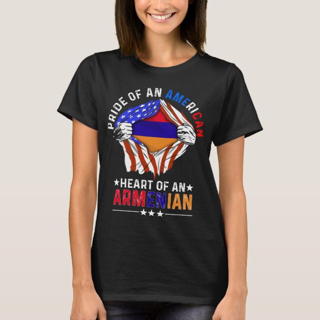 Armenian American Foreign Armenia Flag T-Shirt (Front)